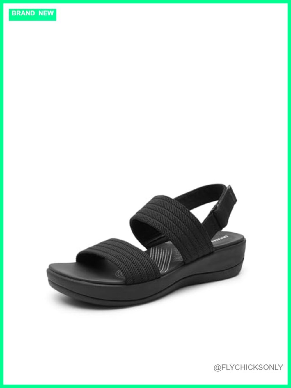 Women's Casual Flat Low Wedge Sandals Elastic Slip On Summer Shoes